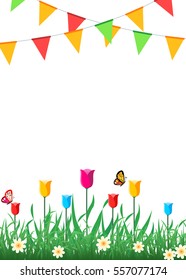 Spring festival flyer layout design