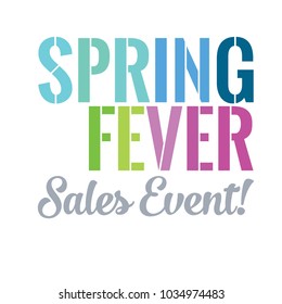 Spring Fever Sales Event Vector Headline 