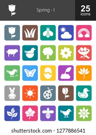 Spring Filled Round Icons
