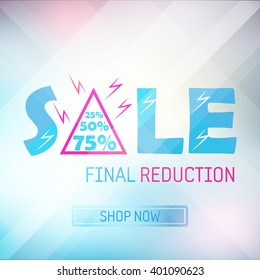 spring final reduction sale banner bright background poster 