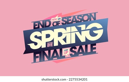 Spring final sale vector web banner mockup