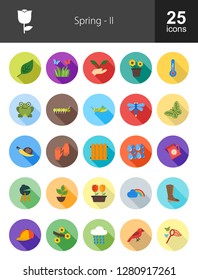 Spring Flat Icons
