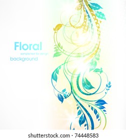 Spring floral abstract background with flowers. Eps 10.