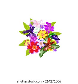 Spring floral abstract decorative background