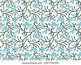 SPRING FLORAL ALL OVER PRINT SEAMLESS PATTERN VECTOR ILLUSTRATION
