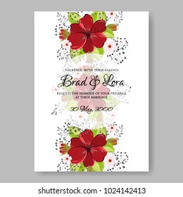 Spring floral anemone vector collection clip art for wedding invitation baby shower, bridal invitation template