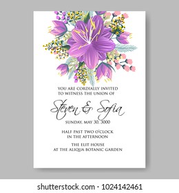Spring floral anemone vector collection clip art for wedding invitation baby shower, bridal invitation template