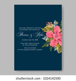 Spring floral anemone vector collection clip art for wedding invitation baby shower, bridal invitation template
