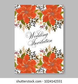 Spring floral anemone vector collection clip art for wedding invitation baby shower, bridal invitation template