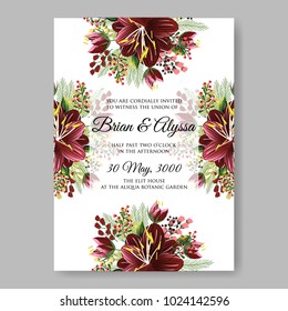 Spring floral anemone vector collection clip art for wedding invitation baby shower, bridal invitation template
