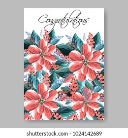 Spring floral anemone vector collection clip art for wedding invitation baby shower, bridal invitation template