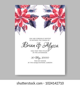 Spring floral anemone vector collection clip art for wedding invitation baby shower, bridal invitation template