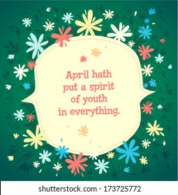 Spring floral backdrop. Vector illustration.