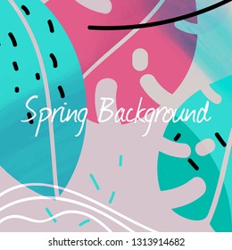 SPRING AND FLORAL BACKGROUND