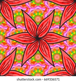 Spring floral background with blue and pink flowers. Motley illustration. Small colorful flowers. Vector cute pattern in small flower. The elegant the template for fashion prints.