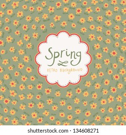 Fondo floral primaveral. Tarjeta de verano brillante