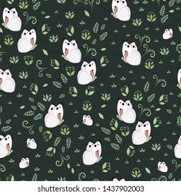 Spring floral background with butterflies.
