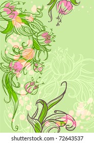 Spring floral background eps 10