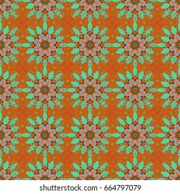 Spring floral background with flowers. Motley illustration. Vector cute pattern in small flower. The elegant the template for fashion prints. Small colorful flowers.