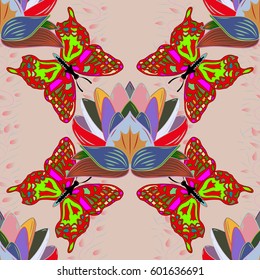 Spring floral background with flowers. Small colorful flowers. Motley illustration. The elegant the template for fashion prints. Vector cute pattern in small flower.