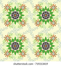 Spring floral background with flowers. Vector cute pattern in small flower. Small colorful flowers. The elegant the template for fashion prints. Motley illustration.