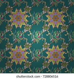 Spring floral background with flowers. Vector cute pattern in small flower. Small colorful flowers. The elegant the template for fashion prints. Motley illustration. Seamless