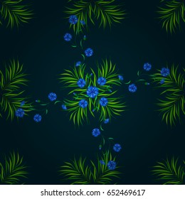 Spring floral background with leaves. 