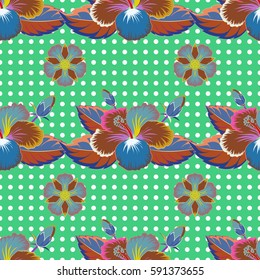 Spring floral background. Motley illustration. Vector cute pattern in small flower. The elegant the template for fashion prints. Small colorful flowers.