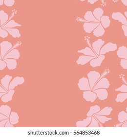 Spring floral background. Motley seamless pattern. The elegant the template for fashion prints. Small colorful flowers with place for text. Vertical vector cute pattern in neutral hibiscus flowers.