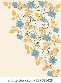 Spring floral background with place for text