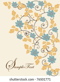 Spring floral background with place for text