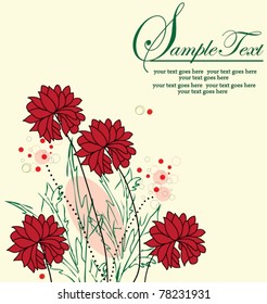 Spring floral background with place for text