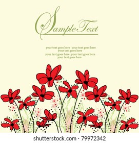 Spring floral background with place for text