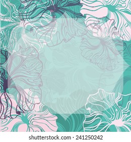 Spring floral background. With place for your text. Vector illustration 