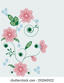 Spring floral background with place for your text 