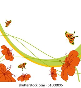 spring floral background with place for your text
