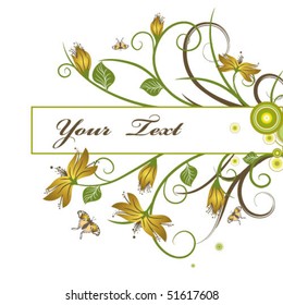 spring floral background with place for your text