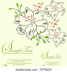 Spring floral background with place for your text