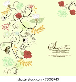 Spring floral background with place for your text