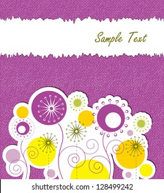 Spring floral background with text space