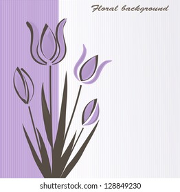 Spring floral background with tulips
