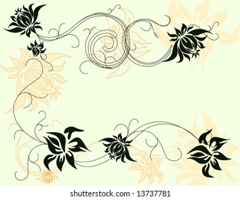 Spring floral background - vector illustration. Fully editable, easy color change.