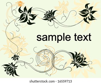 Spring floral background - vector illustration. Fully editable, easy color change.