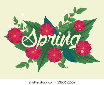 Spring floral banner