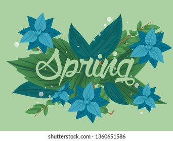 Spring floral banner