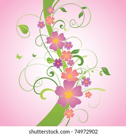 Spring floral border