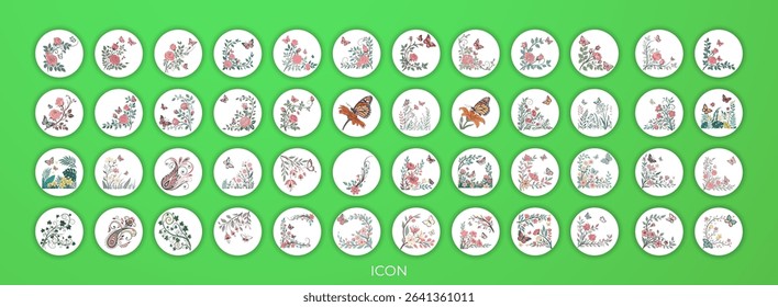spring floral border for card pastel flowers with butterflies wildflower wreath design png transparent background collection garden flowers botanic Wedding floral design pattern