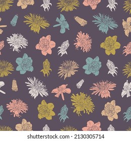 Feder Blumenblütenblütenblumen für Modedrucke, Grafiken, Hintergründe und Handwerk