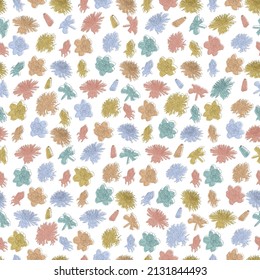 spring Floral botanical seamless pattern background suitable with summer blossom flowers for fashion prints, graphics, backgrounds and crafts