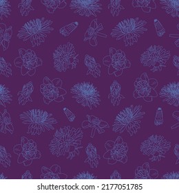 primavera Floral fondo de patrón sin costuras botánico adecuado con flores de flor de verano para impresiones de moda, gráficos, fondos y artesanías